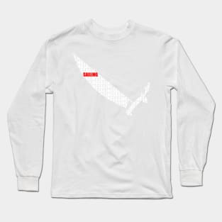 Letter Sailing Catamaran Long Sleeve T-Shirt